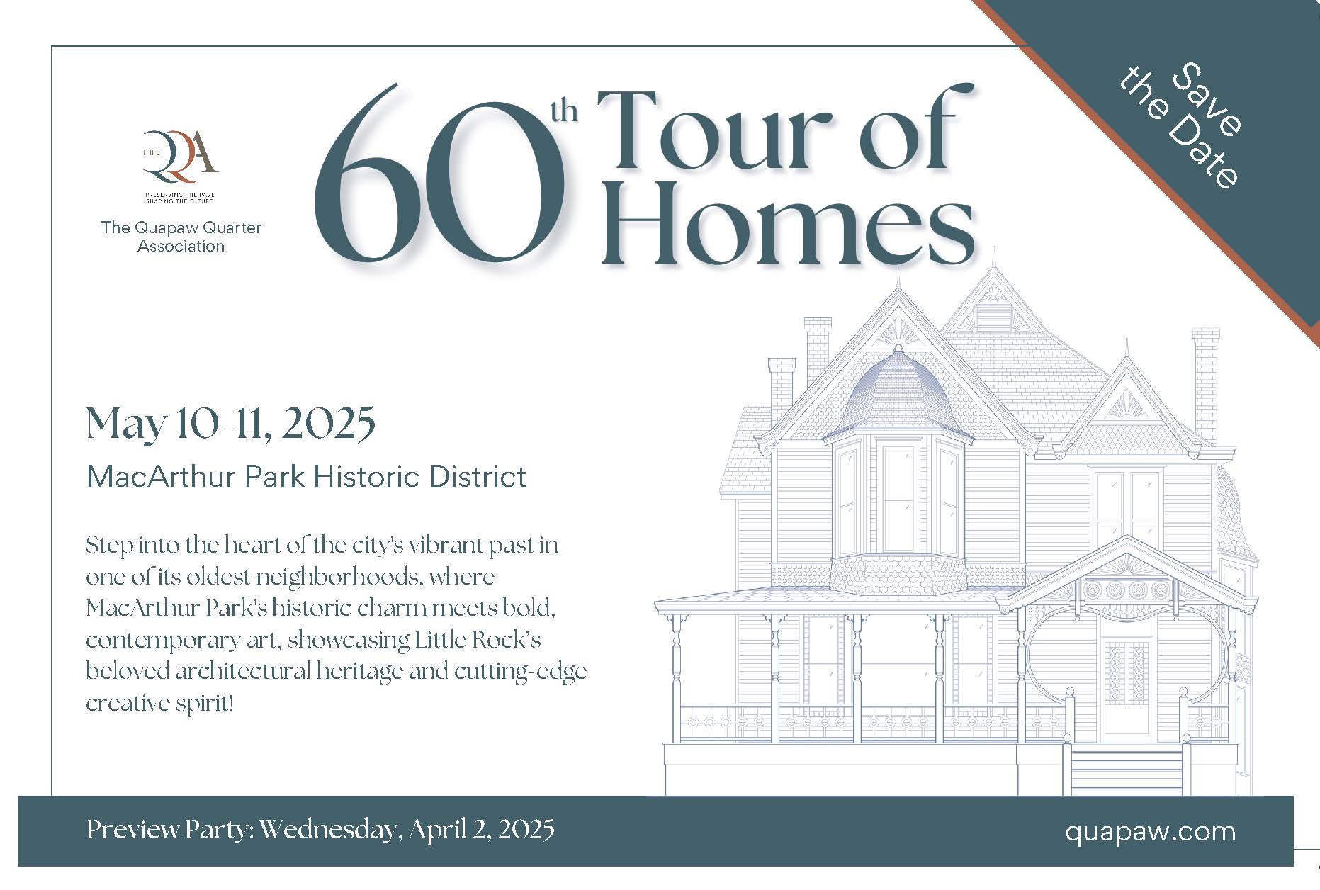 60th Tour of Homes. Preview Party April 2. Tour Weekend May 10 and 11 2025